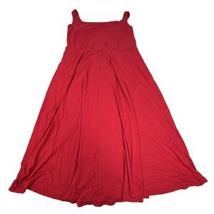 REFORMATION Rou Knit Midi Tank Dress Tencel Sangre Red Size 1X